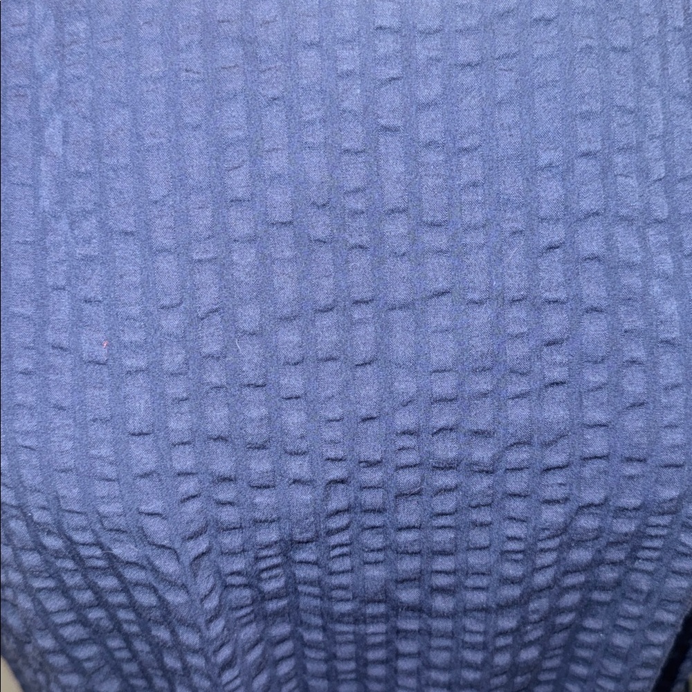 Brooks Brothers Navy Textured Short Sleeve Belted Dress - Picture 4 of 14